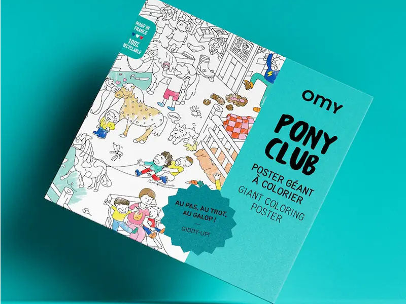 achat Poster géant à colorier Pony Club - OMY
