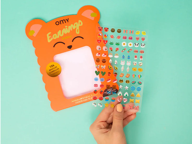 Achat Boucles d'oreilles Stickers - Kawai- OMY