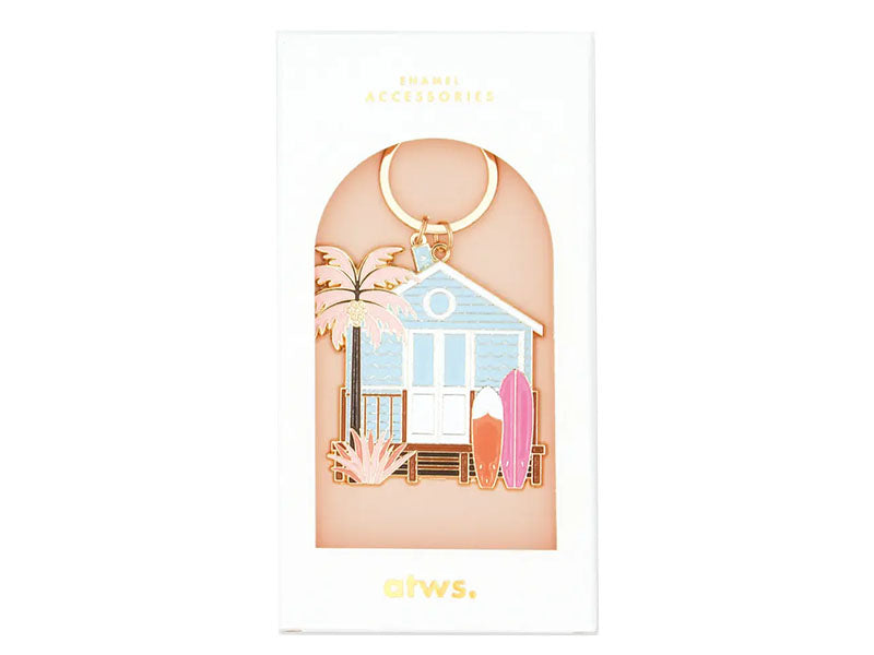 achat Porte-clés en émail Beach House - ATWS