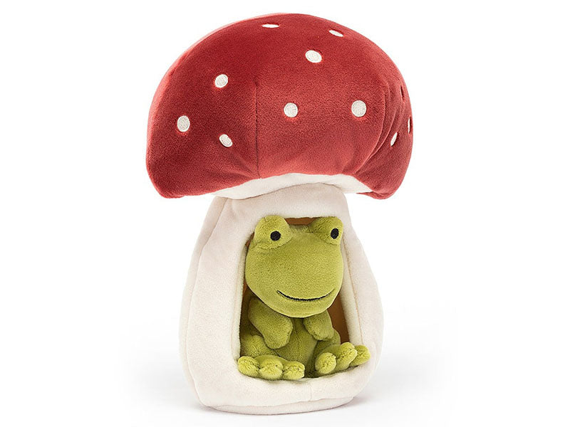 Achat Peluche Grenouille et sa maison champignon - 21 cm - Jellycat