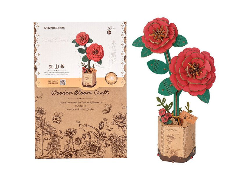 achat Maquette fleur miniature - Camélia rouge (Red Camellia) - Rowood