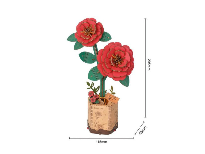 Achat Maquette fleur miniature - Camélia rouge (Red Camellia) - Rowood