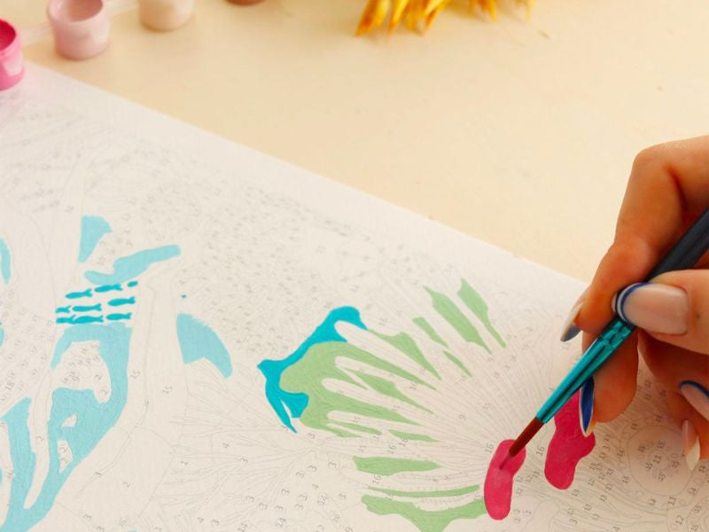 achat Coffret peinture au numéro - Coral Reef par Miranda Sofroniou - PETIT PINCEAU