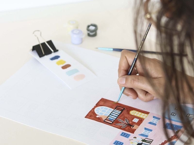 achat Coffret peinture au numéro - Home Together par Mona Mai - PETIT PINCEAU