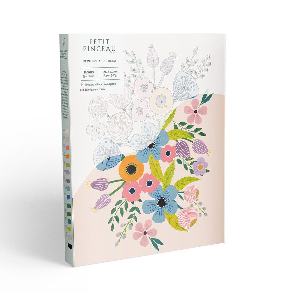 Achat Coffret peinture au numéro - Flowers par Art.iisan - PETIT PINCEAU