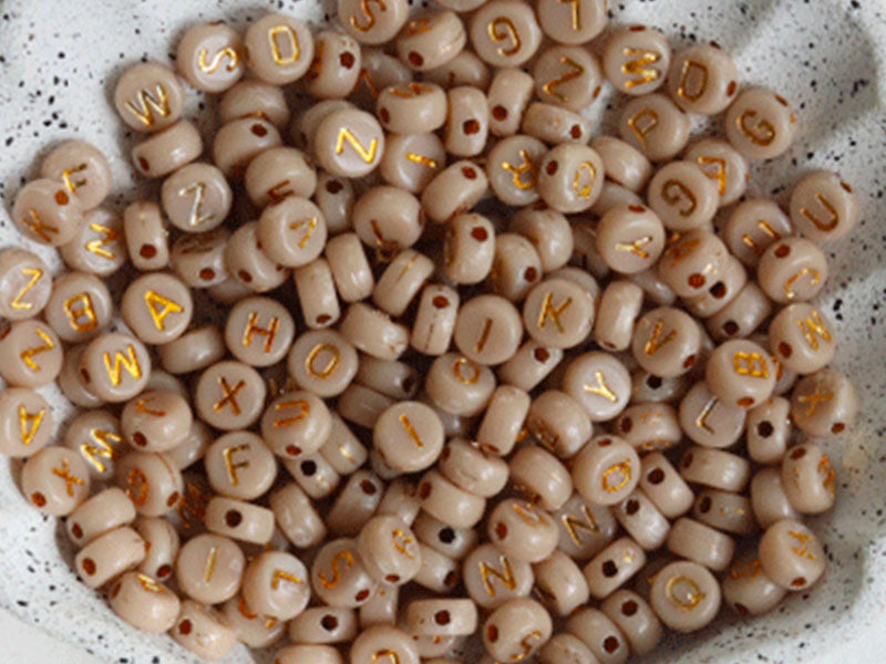 Achat 200 perles lettres dorées – Avoine