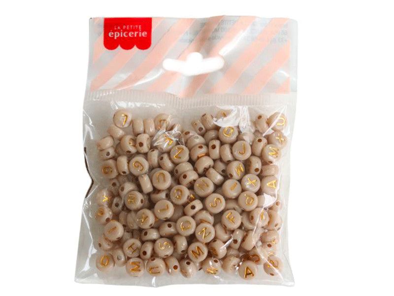achat 200 perles lettres dorées – Avoine