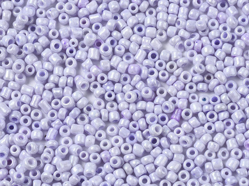 Achat Perles de rocailles en tube - Lilas poudré - 2 mm