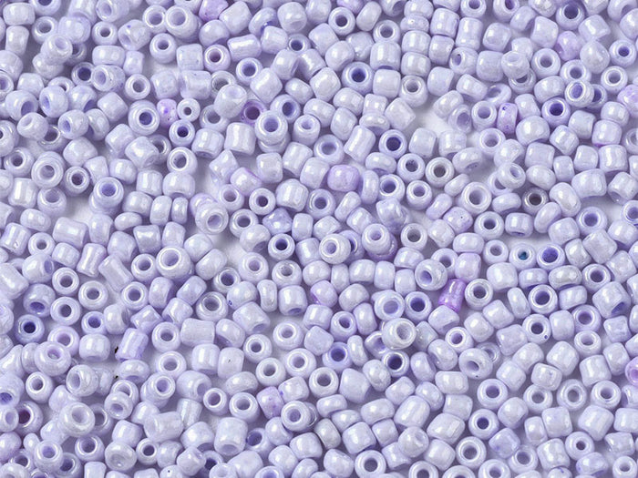 Achat Perles de rocailles en tube - Lilas poudré - 2 mm