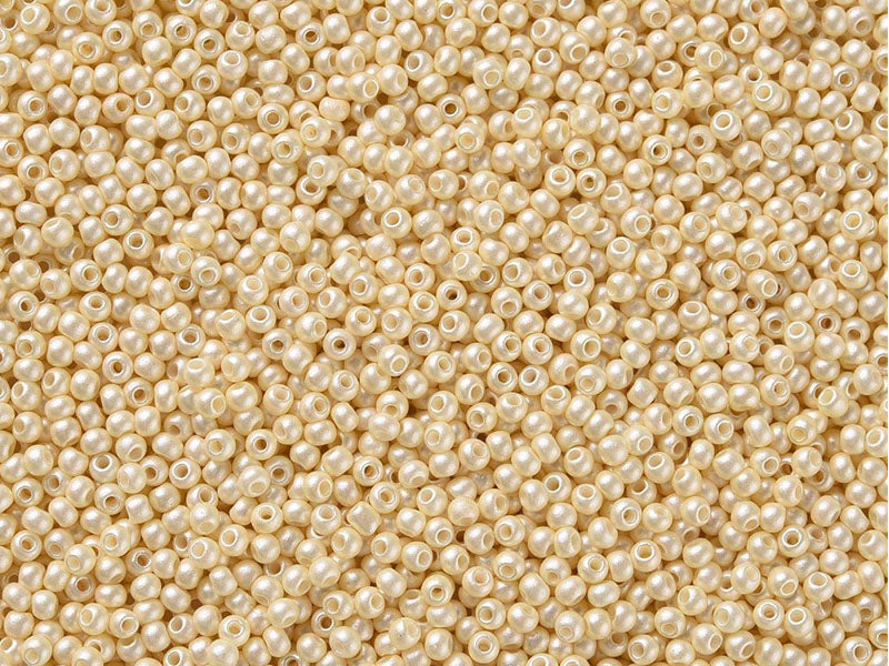 Achat Perles de rocailles en tube - Coquillage beige - 2 mm