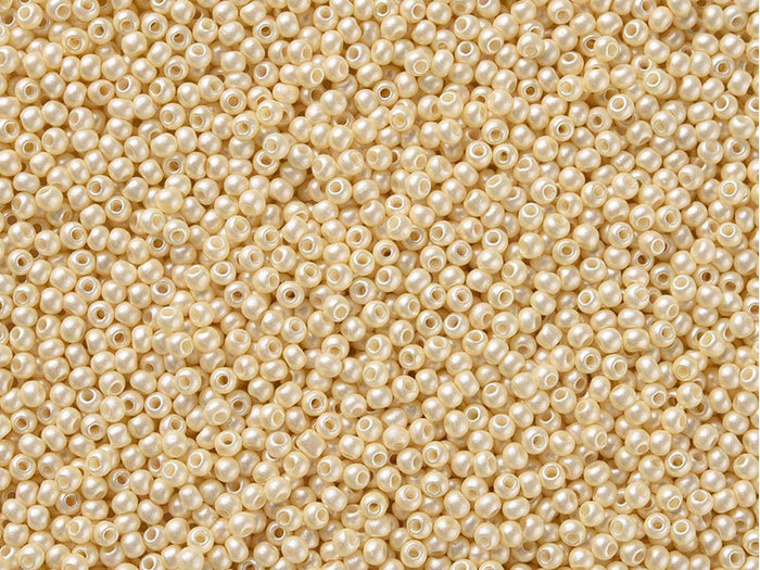 Achat Perles de rocailles en tube - Coquillage beige - 2 mm