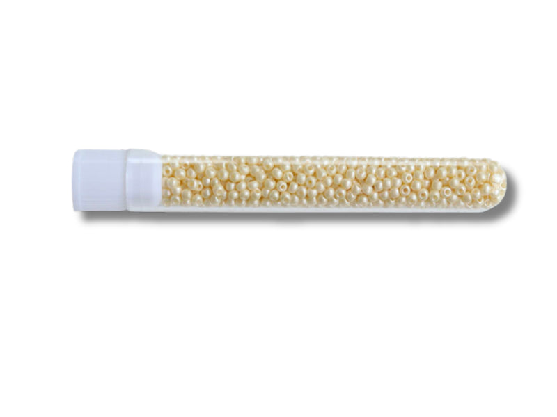 achat Perles de rocailles en tube - Coquillage beige - 2 mm