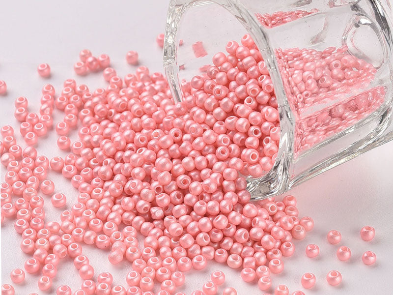achat Perles de rocailles en tube - Rose blush - 2 mm