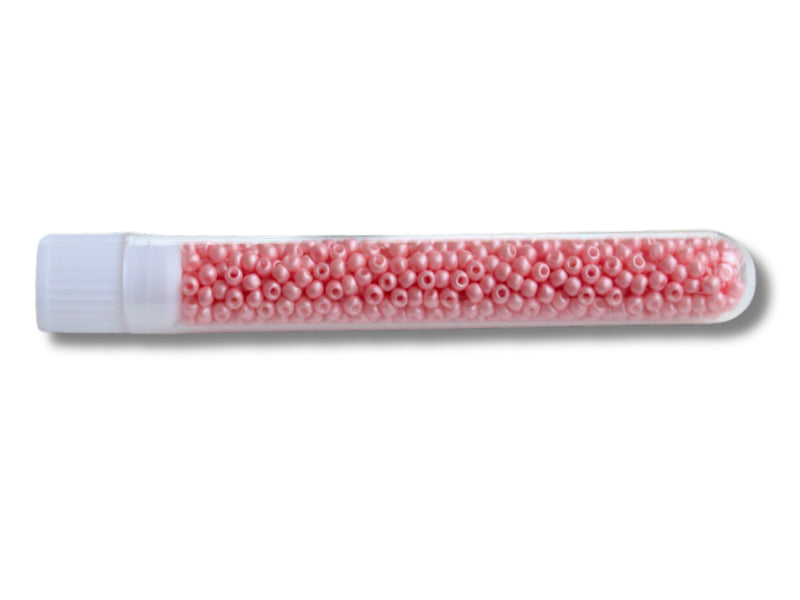 achat Perles de rocailles en tube - Rose blush - 2 mm