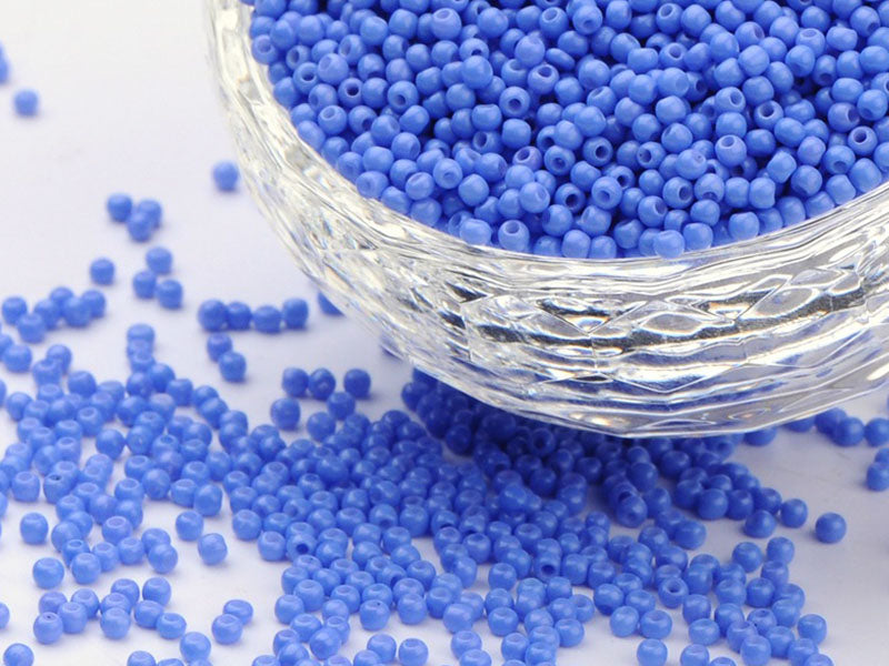 achat Perles de rocailles en tube - Bleuet - 2 mm
