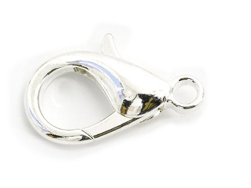 Achat 10 fermoirs mousqueton 21 mm - couleur argent clair