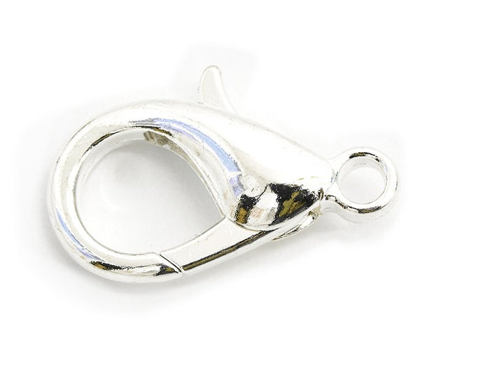 Achat 10 fermoirs mousqueton 21 mm - couleur argent clair