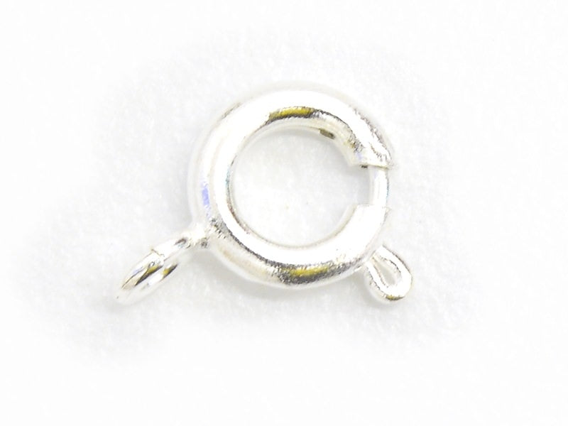 Achat 10 fermoirs ressorts 6 mm - couleur argenté clair