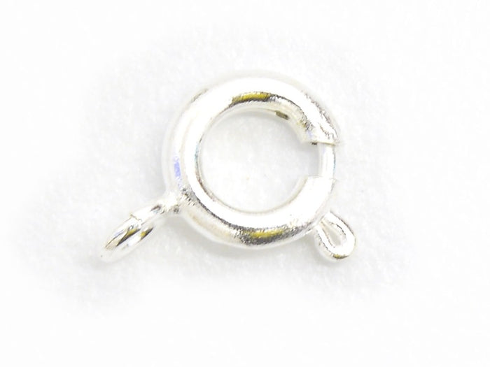 Achat 10 fermoirs ressorts 6 mm - couleur argenté clair