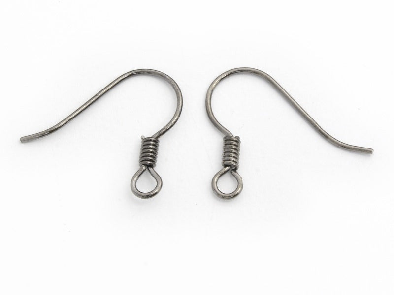 Achat 10 paires de boucles d'oreilles crochets - couleur noir métallisé
