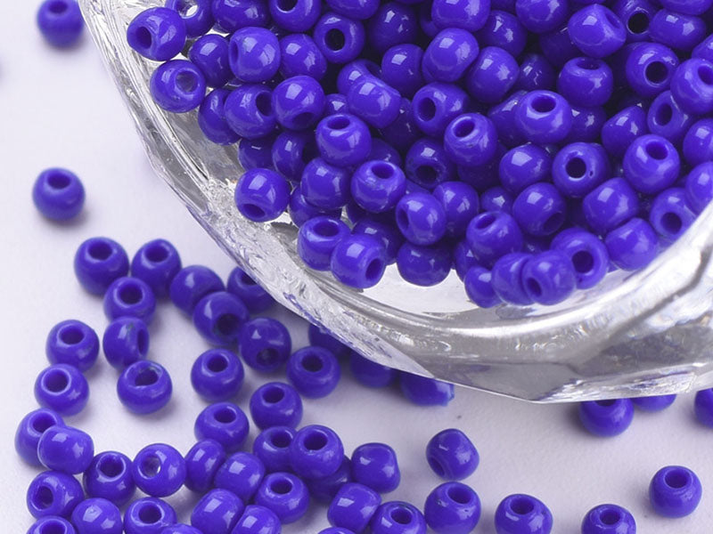 achat Perles de rocailles en tube - Cobalt - 2 mm
