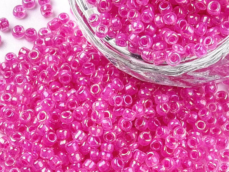 achat Perles de rocailles en tube - Lustre Framboise - 2 mm