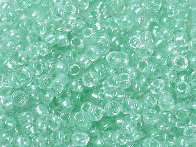 Achat Perles de rocailles en tube - Lustre vert - 2 mm