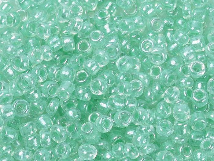 Achat Perles de rocailles en tube - Lustre vert - 2 mm