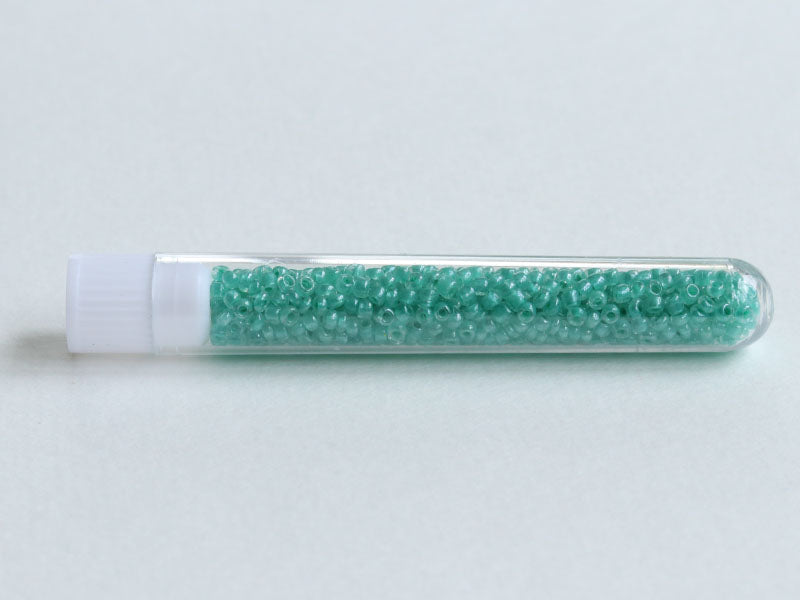 achat Perles de rocailles en tube - Lustre vert - 2 mm