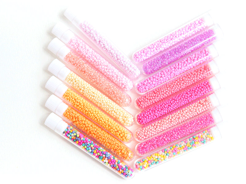 achat Perles de rocailles en tube - Framboise Mat - 2 mm
