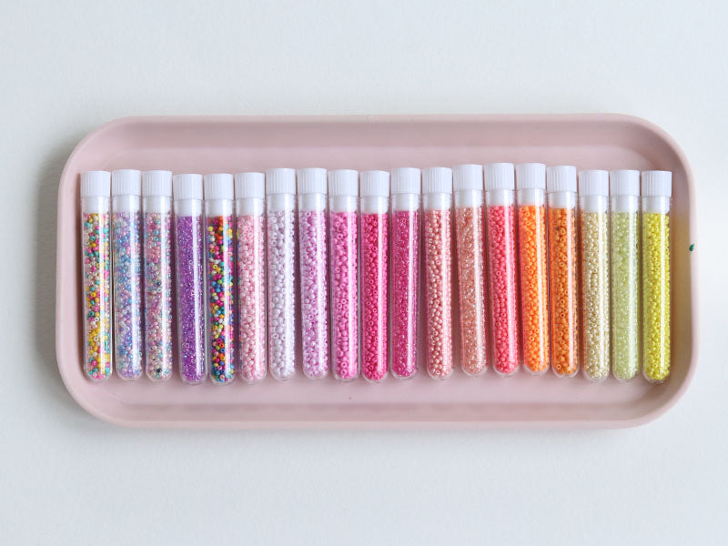 achat Perles de rocailles en tube - Rose Barbe à Papa - 2 mm