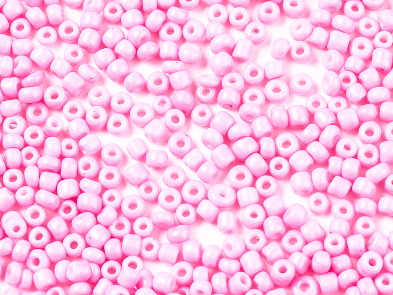 Achat Perles de rocailles en tube - Rose Barbe à Papa - 2 mm