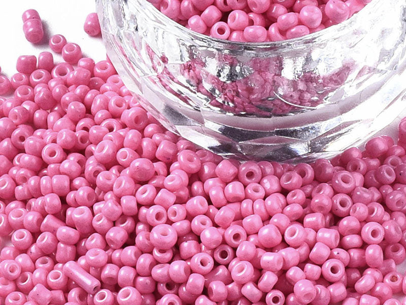 achat Perles de rocailles en tube - Rose Bubblegum - 2 mm