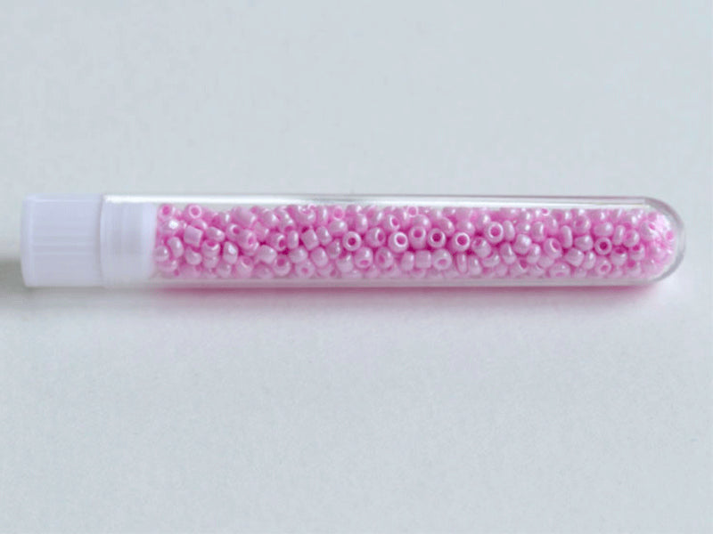 achat Perles de rocailles en tube - Rose Bubblegum - 2 mm