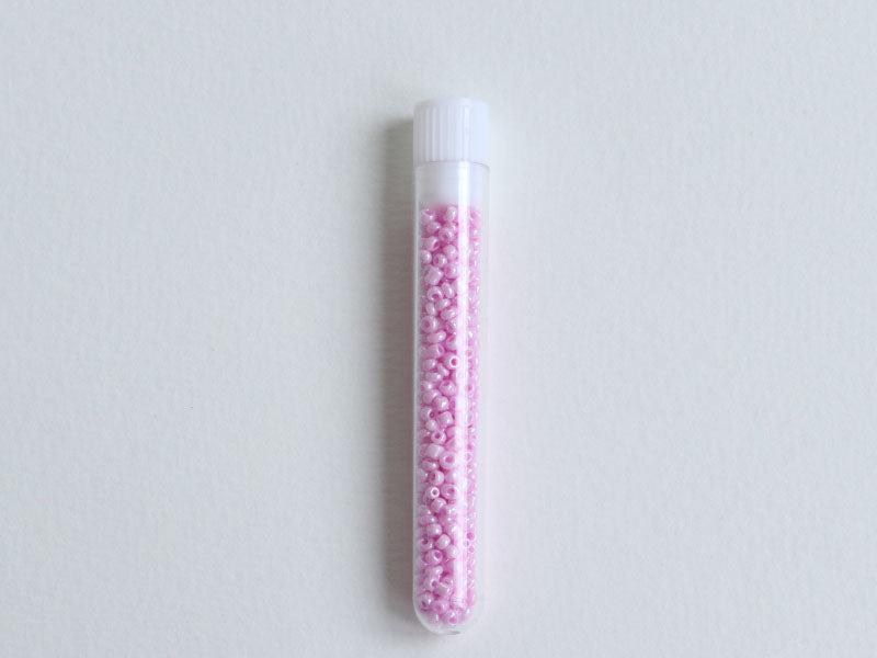 achat Perles de rocailles en tube - Rose Barbe à Papa - 2 mm