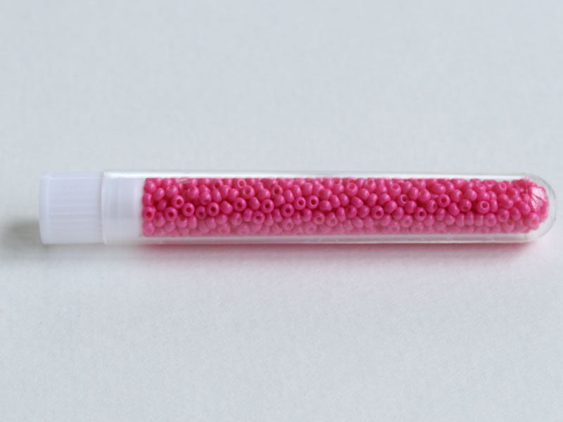 achat Perles de rocailles en tube - Rose Fuchsia - 2 mm