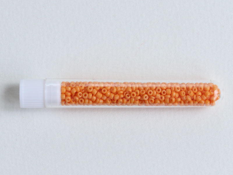 achat Perles de rocailles en tube - Orange Melon - 2 mm