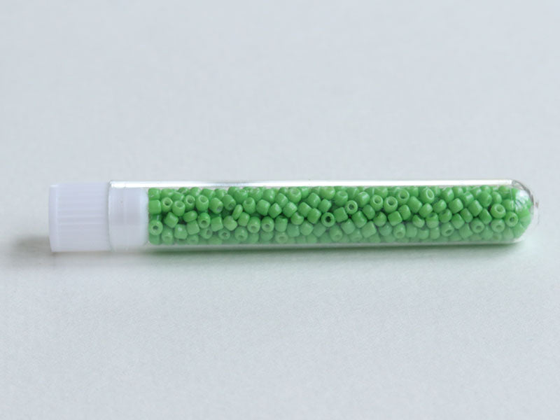 achat Perles de rocailles en tube - Vert Prairie - 2 mm
