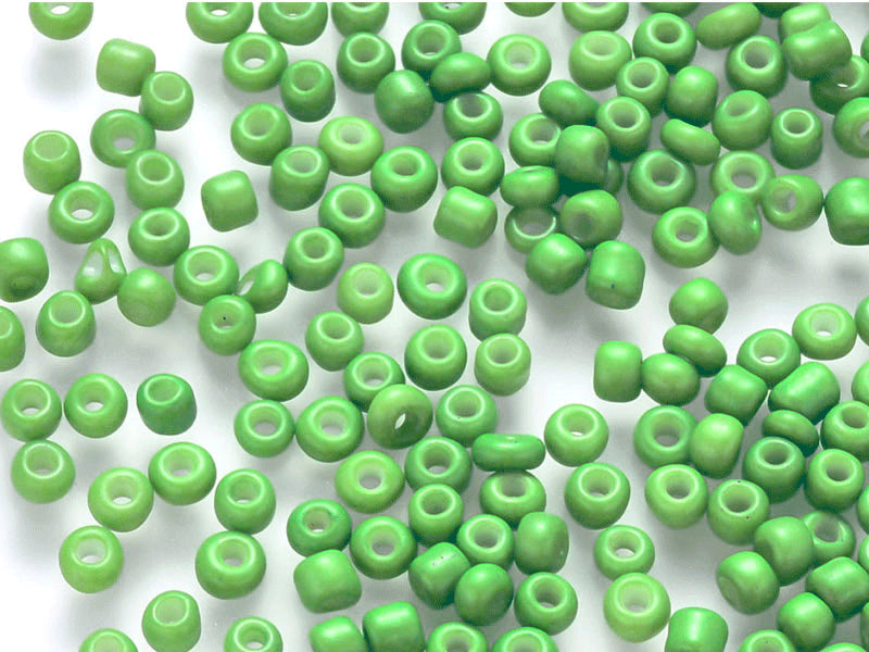 Achat Perles de rocailles en tube - Vert Prairie - 2 mm