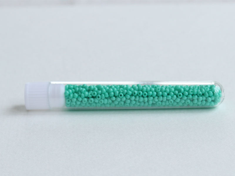 achat Perles de rocailles en tube - Vert Lagon - 2 mm