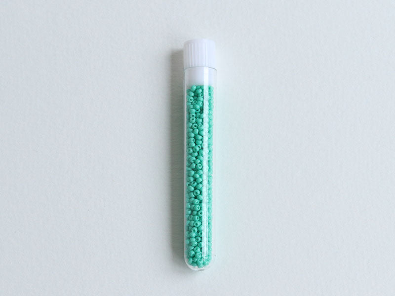achat Perles de rocailles en tube - Vert Lagon - 2 mm