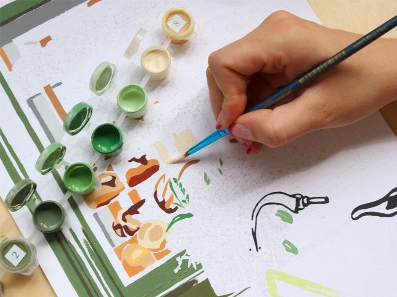 achat Coffret peinture au numéro - Petit Pinceau - Boulangeries Parisiennes par Ananya Bhandari