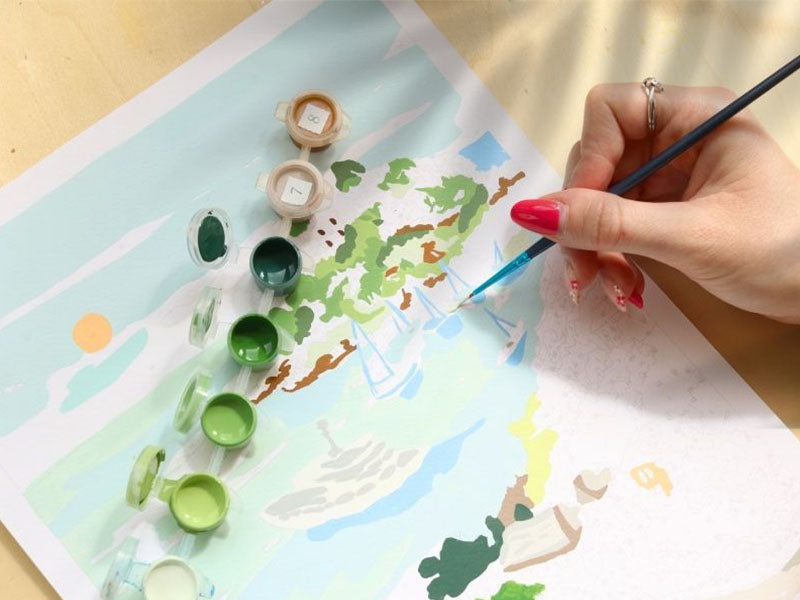 achat Coffret peinture au numéro - Petit Pinceau - Balade dans les Calanques par Sabina Fenn