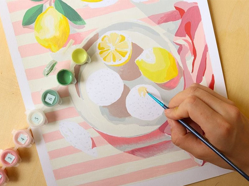 achat Coffret peinture au numéro - Petit Pinceau - Citrons de Menton par La Petite Epicerie