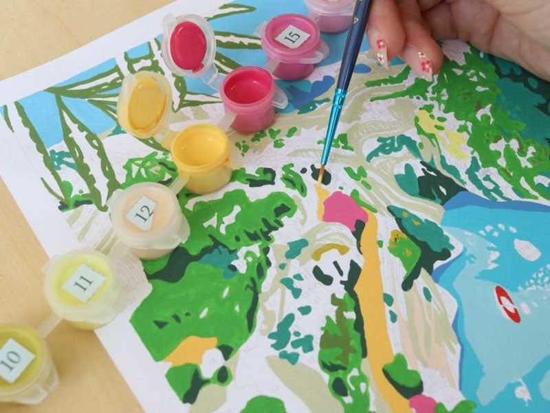 achat Coffret peinture au numéro - Petit Pinceau - Les Gorges du Verdon par Nolwenn Studio