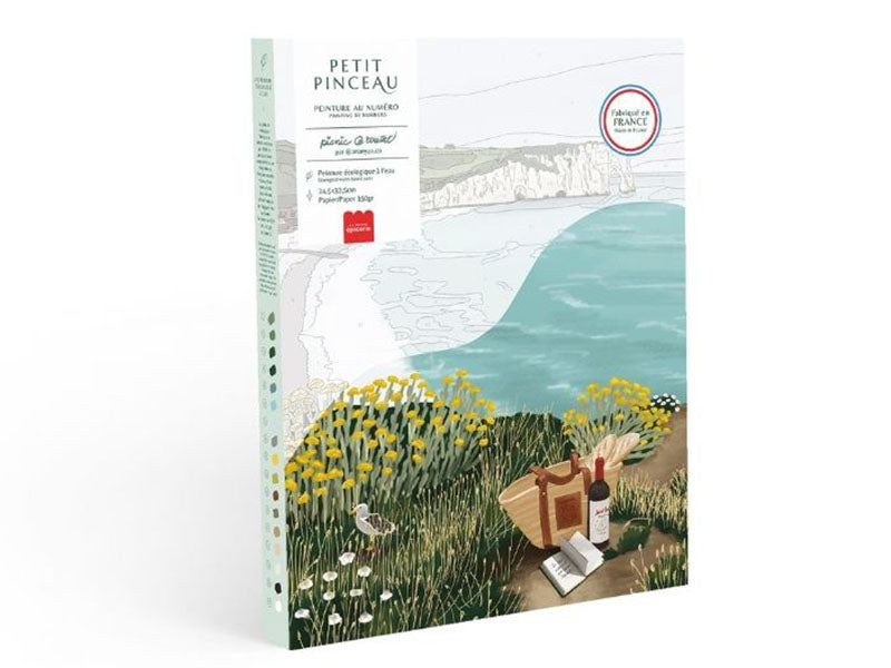 Achat Coffret peinture au numéro - Petit Pinceau - Picnic à Étretat par Ananya Bhandari
