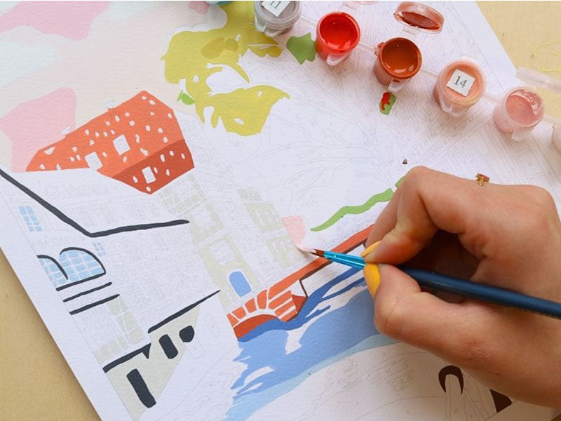 achat Coffret peinture au numéro - Petit Pinceau - La Petite France par Camille Clerc