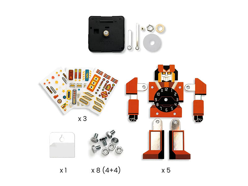 achat Coffret DIY Horloge Robot à créer - 6 ans - Djeco