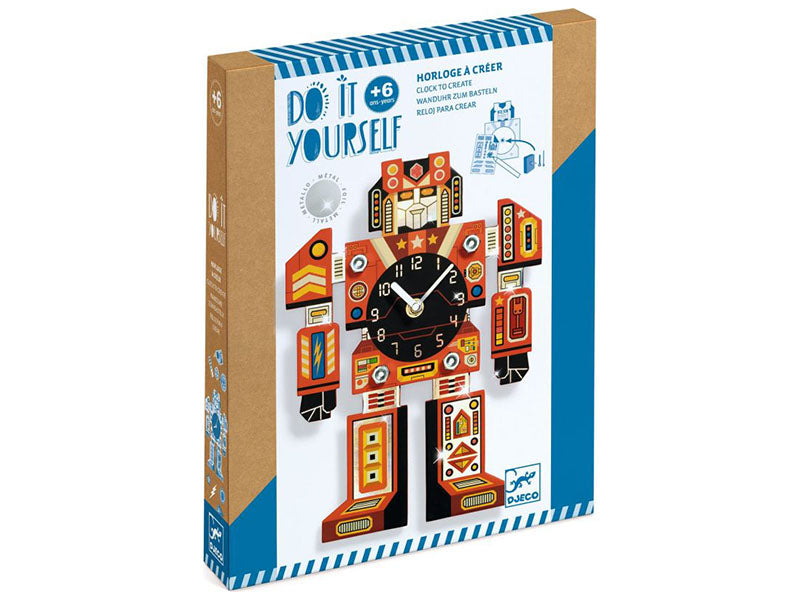 Achat Coffret DIY Horloge Robot à créer - 6 ans - Djeco