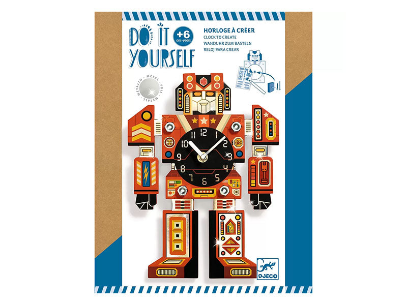 achat Coffret DIY Horloge Robot à créer - 6 ans - Djeco